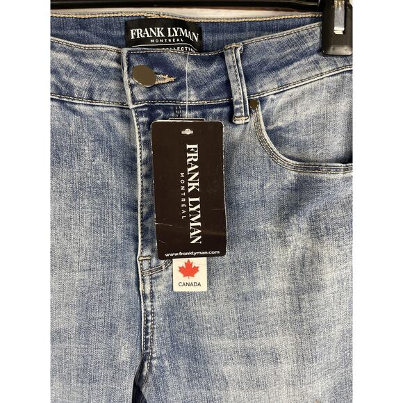 Frank Lyman Jeans Women's Small Floral High Rise Skinny Stretch Blue 237107U - Picture 4 of 10